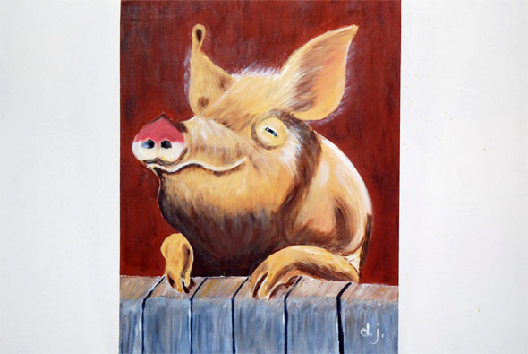 Pig art à l'atelier libre de peinture de Condé en Brie dans le sud de l'Aisne Pig art à l'atelier libre de peinture de Condé en Brie dans le sud de l'Aisne