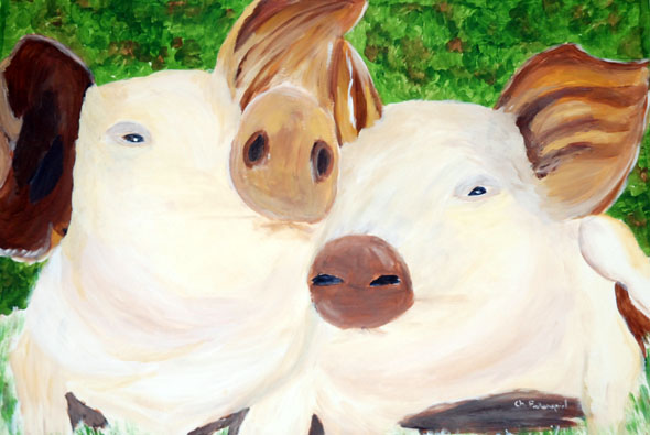 Pig art à l'atelier libre de peinture de Condé en Brie dans le sud de l'Aisne Pig art à l'atelier libre de peinture de Condé en Brie dans le sud de l'Aisne