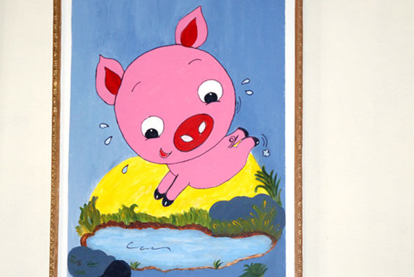 Pig art à l'atelier libre de peinture de Condé en Brie dans le sud de l'Aisne Pig art à l'atelier libre de peinture de Condé en Brie dans le sud de l'Aisne