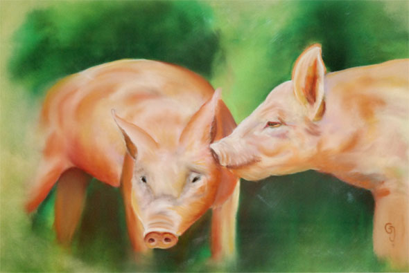 Pig art à l'atelier libre de peinture de Condé en Brie dans le sud de l'Aisne Pig art à l'atelier libre de peinture de Condé en Brie dans le sud de l'Aisne